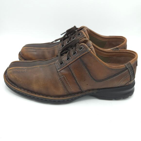 Clarks Touareg Vibe Oxford Men\'s Size 10.5 Brown Leather Shoes main image 13